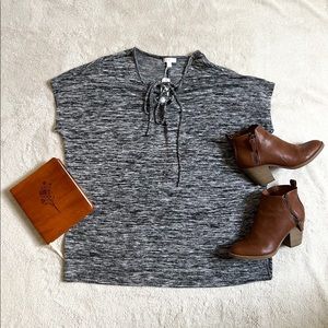 Charming Charlie Short Sleeve Loose Blouse